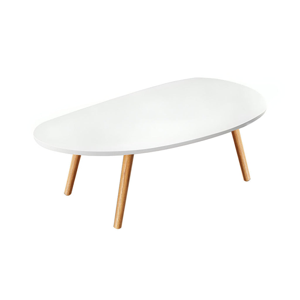 SOGA 80x40cm White Living Room Nordic  Coffee Table Simple Modern Home Style-0