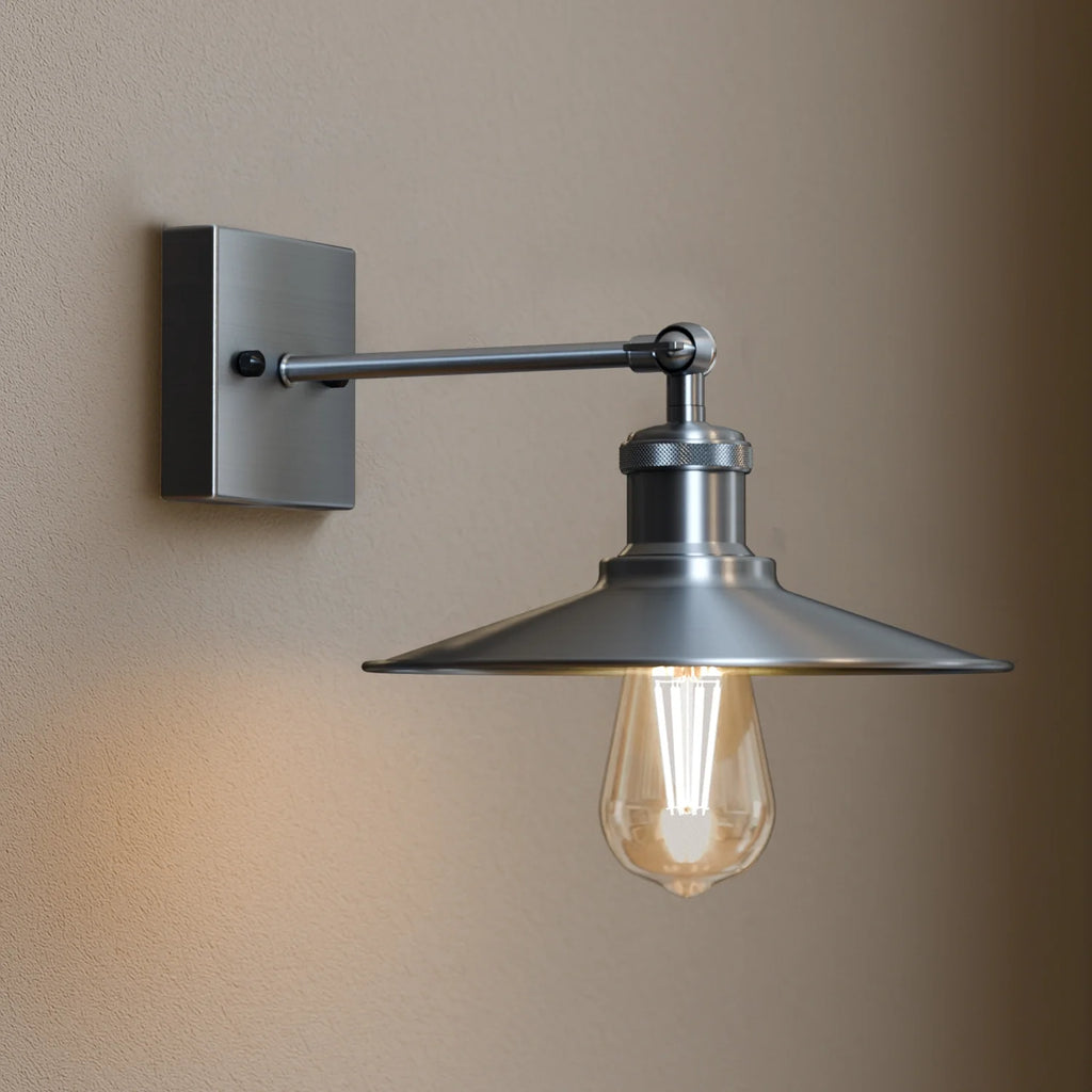 Satin Nickel Wall Light Lamp Sconces Living Room Home Decor~2592-0