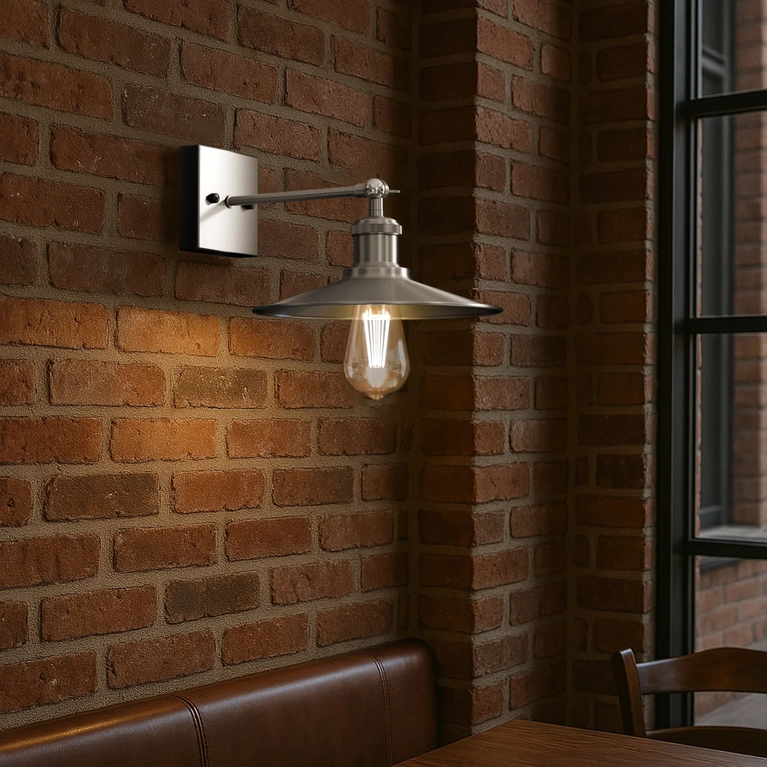 Satin Nickel Wall Light Lamp Sconces Living Room Home Decor~2592-1