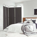 6.2Ft Folding 4-Panel Room Divider for Home Office Living Room-Black-10