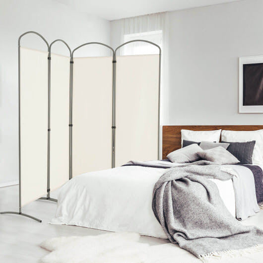 6.2Ft Folding 4-Panel Room Divider for Home Office Living Room-Black-15