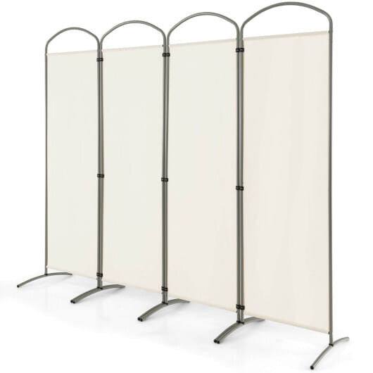 6.2Ft Folding 4-Panel Room Divider for Home Office Living Room-Black-17