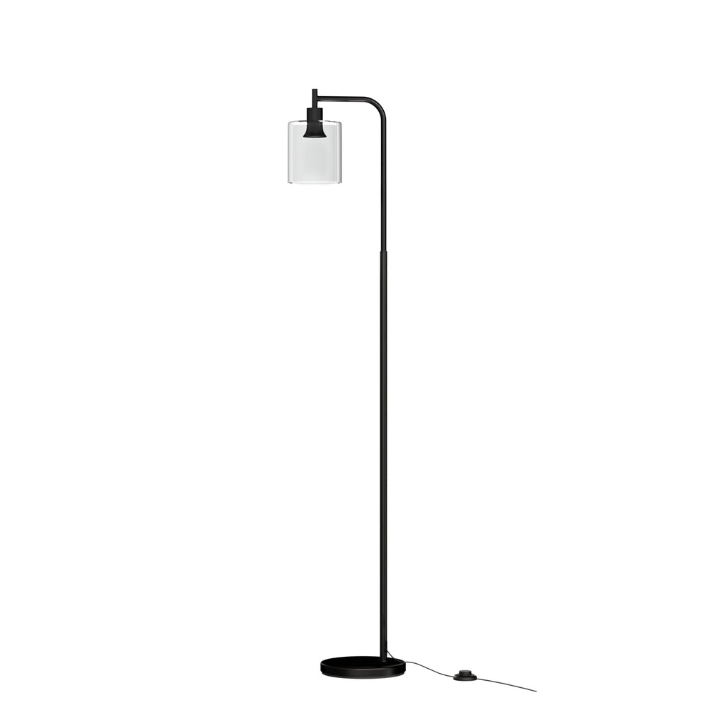 NNEDSZ Floor Lamp Light Stand Modern Home Living Room Office Reading Glass Shade Black-0