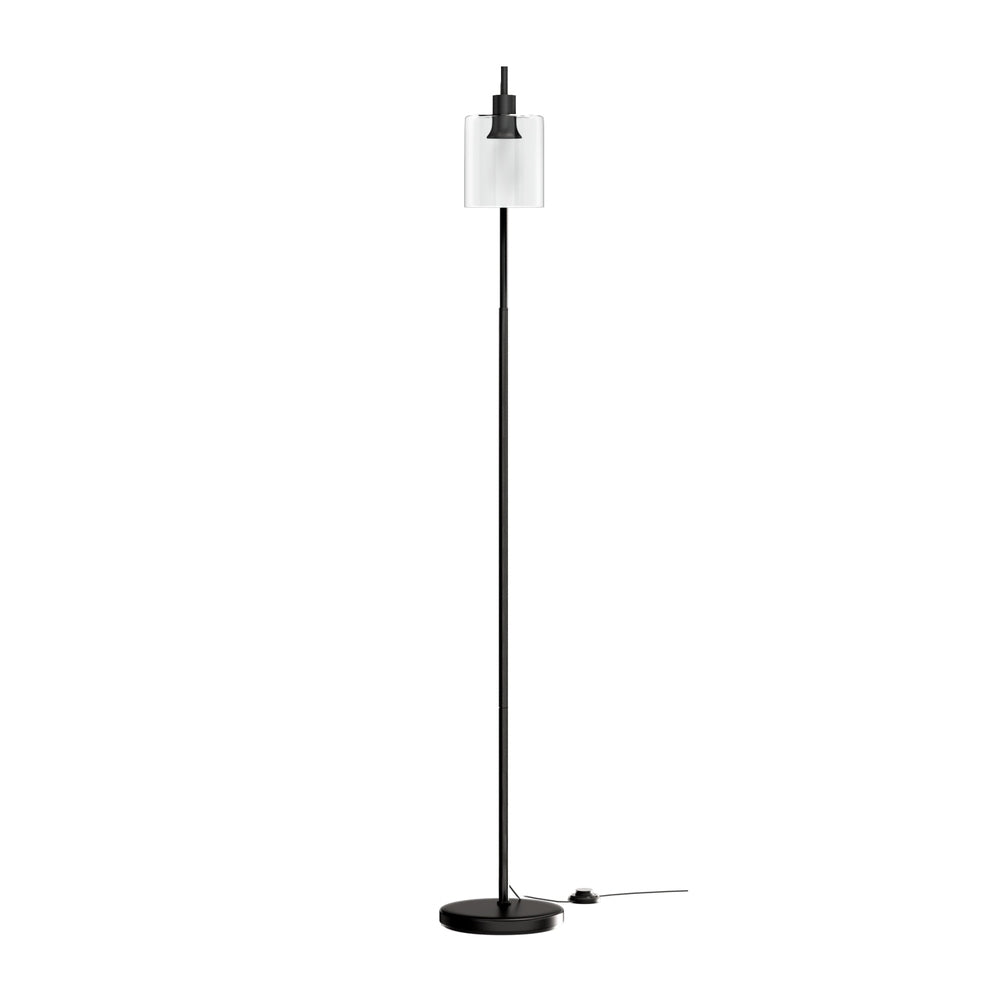 NNEDSZ Floor Lamp Light Stand Modern Home Living Room Office Reading Glass Shade Black-2
