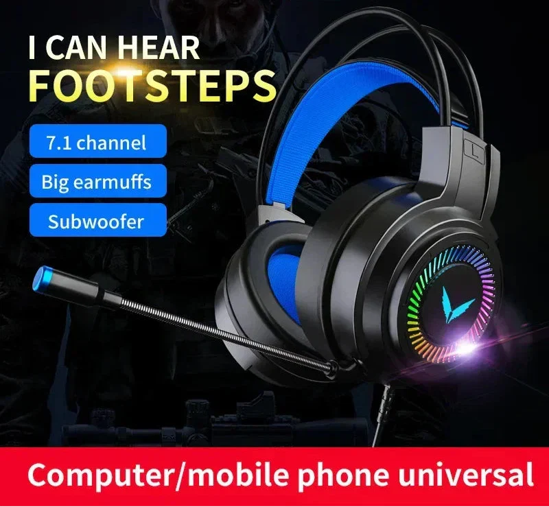 Virtual Surround Gaming Headset Black
