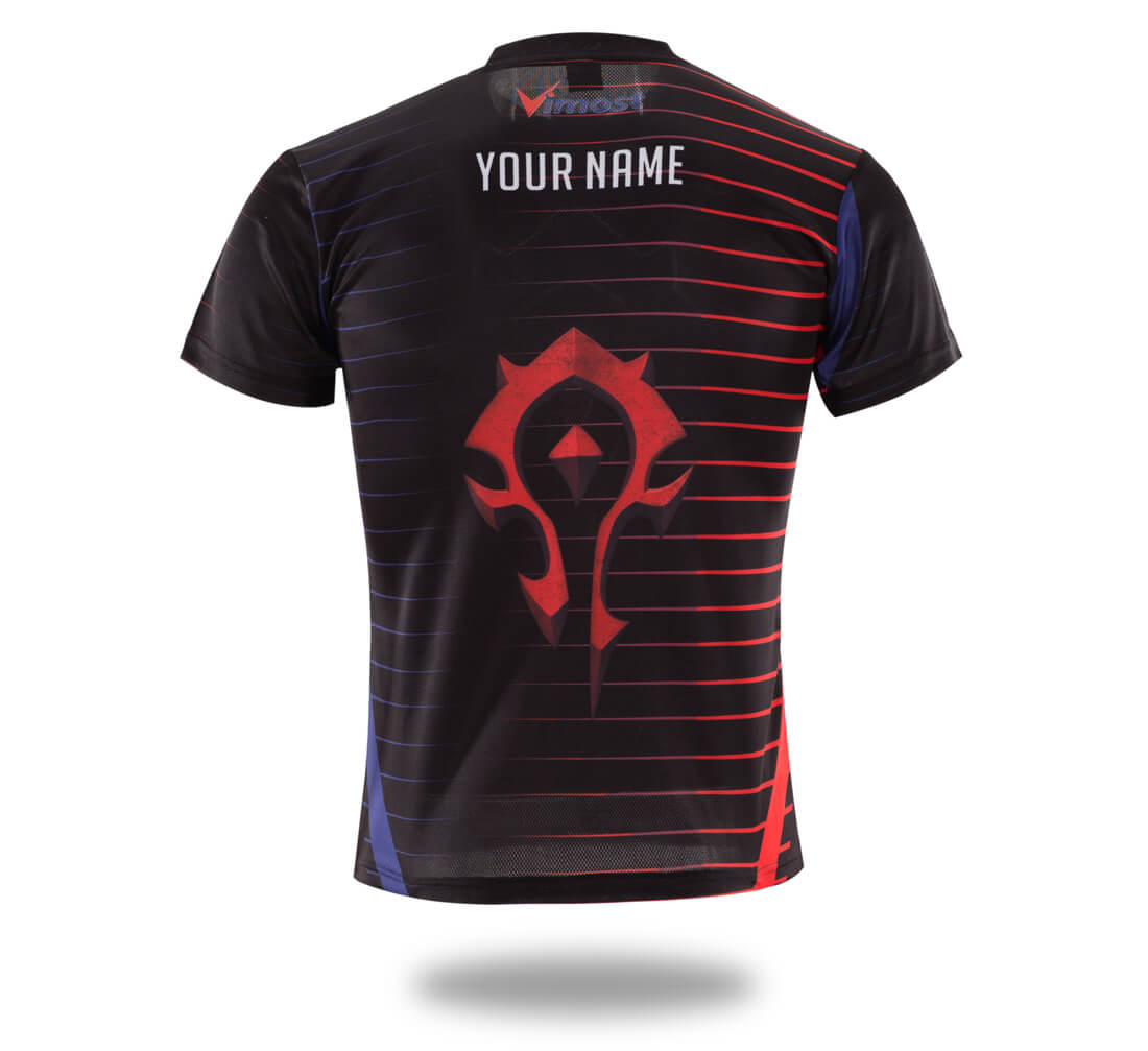 Black Red Tribal Emblem Custom Gaming Jersey