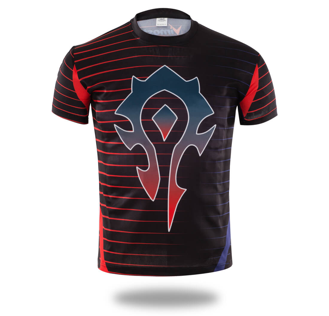 Black Red Tribal Emblem Custom Gaming Jersey
